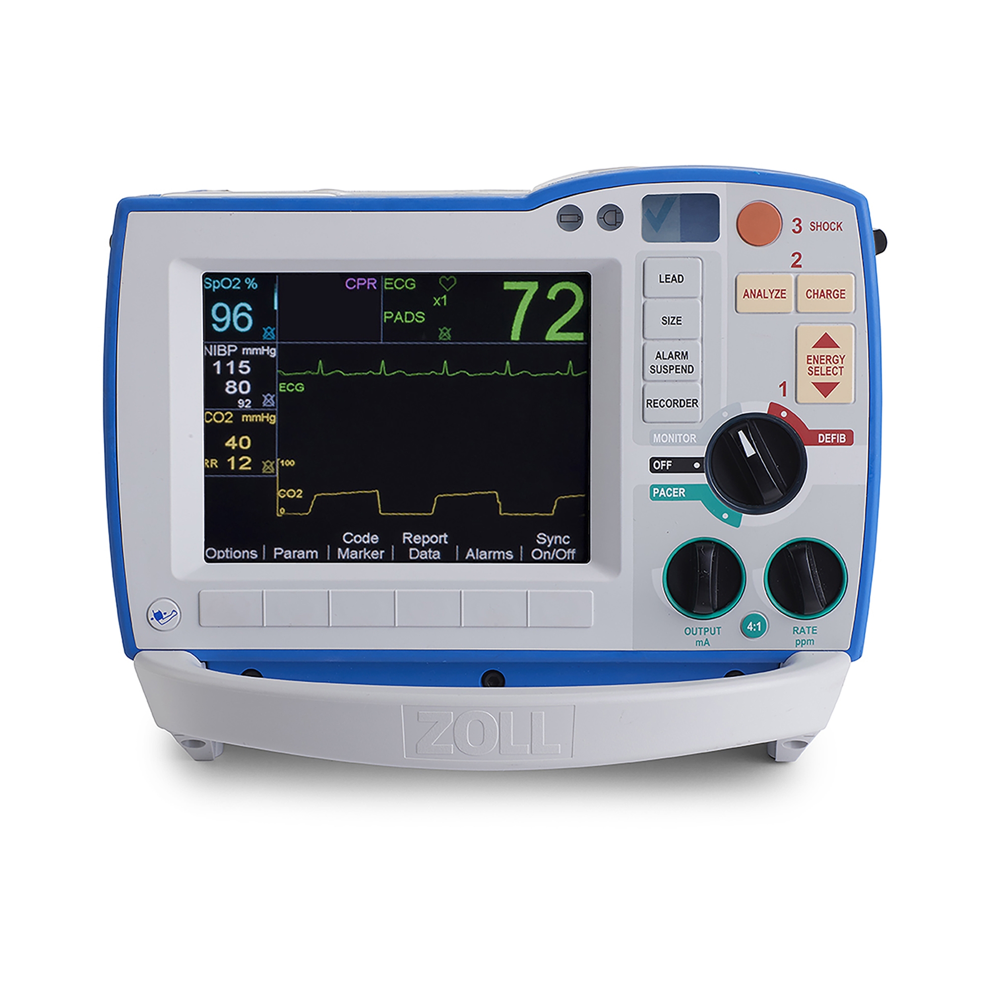 Defibrillator Unit Automatic / Manual Operation R Series® ALS Paddles Contact by Zoll Medical, Inc.  ID 30320000001130012